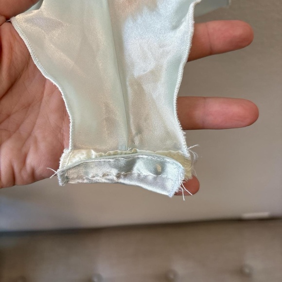 Elegant Light Blue Women's Satin and lace Romper - Picture 5 of 7